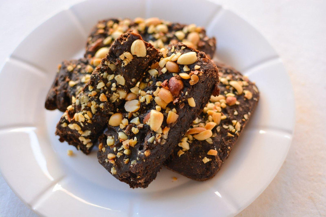 Dark Chocolate & Peanut Butter Brownies - 6 pieces