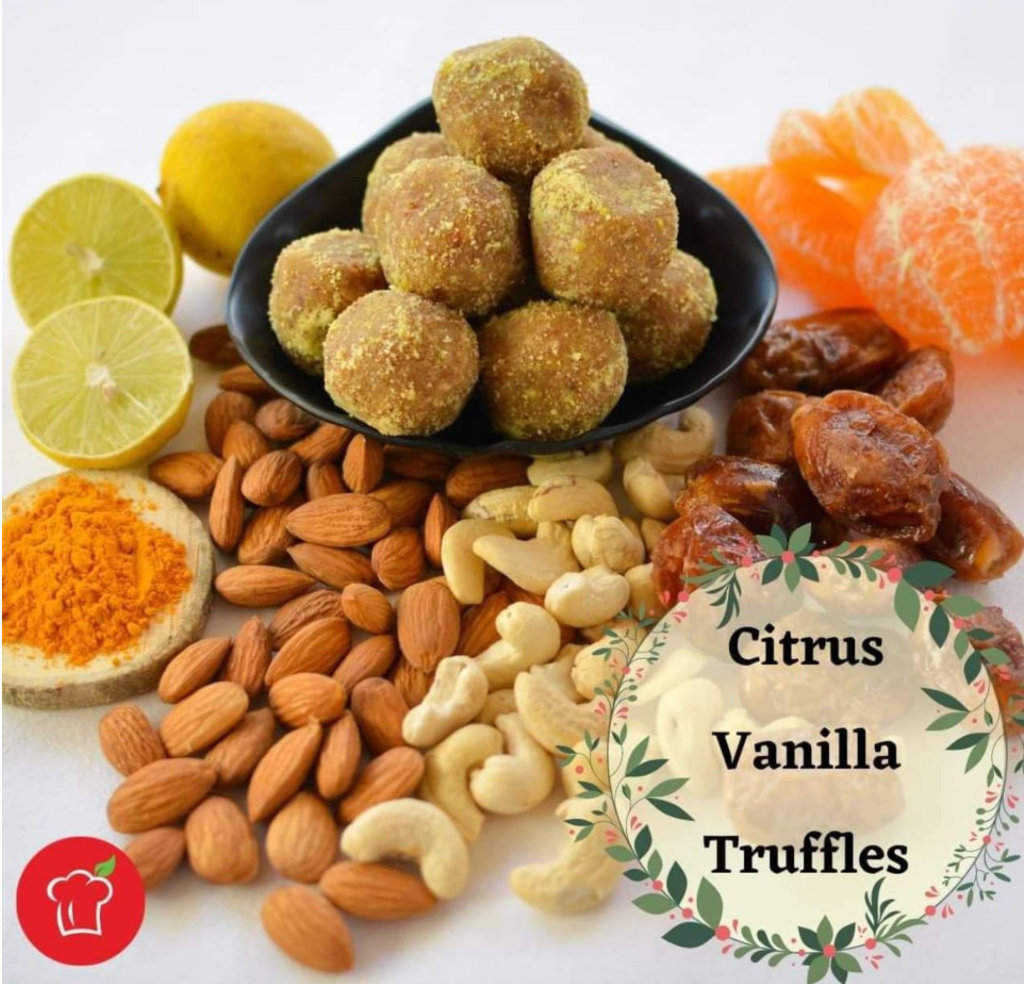Citrus Truffles | 10 Pcs | Sugar-free, Gluten-free & Plant-based | 20g each